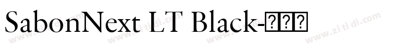 SabonNext LT Black字体转换